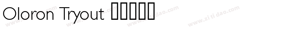 Oloron Tryout字体转换